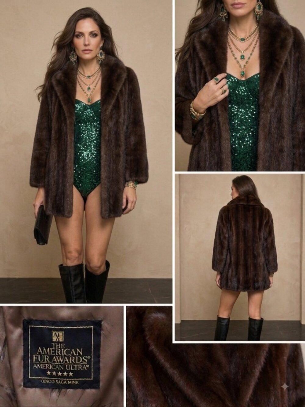 Beautiful Jindo mink coat like ne M / L